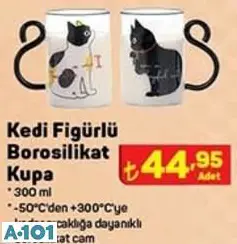 KEDİ FİGÜRLÜ BOROSİLİKAT KUPA KEDİ FİGÜRLÜ BOROSİLİKAT KUPA